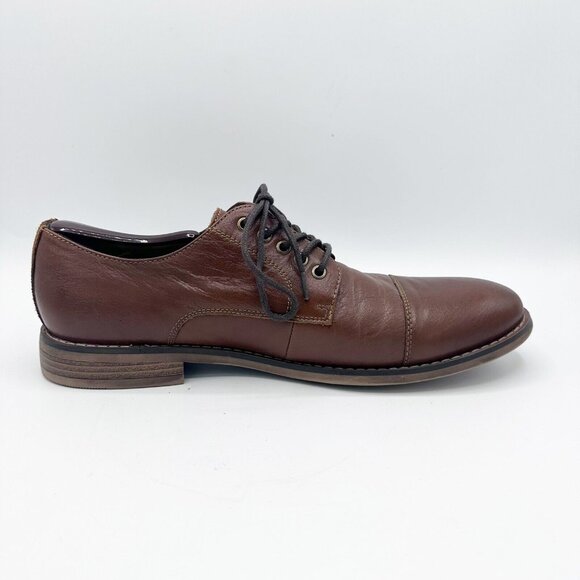 Hawker Rye Toe Cap Derby Mens 10.5 Brown Dress Casual Soft Leather Oxford Shoes main image 8